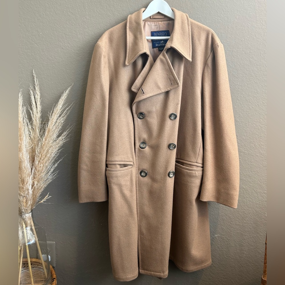 Vintage Hardy Amies Wool Camel Peacoat men’s XL / Women’s XXL